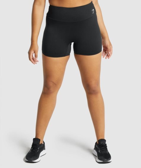 Women's Gymshark Training Shorts Black | CA N836D1